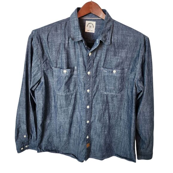 Dubinik Other - Dubinik XL Customized Version Denim Chambray Shirt Blue Long Sleeve Cotton Panda